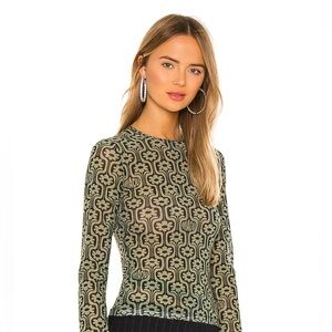 Miaou Mesh Long Sleeve Top